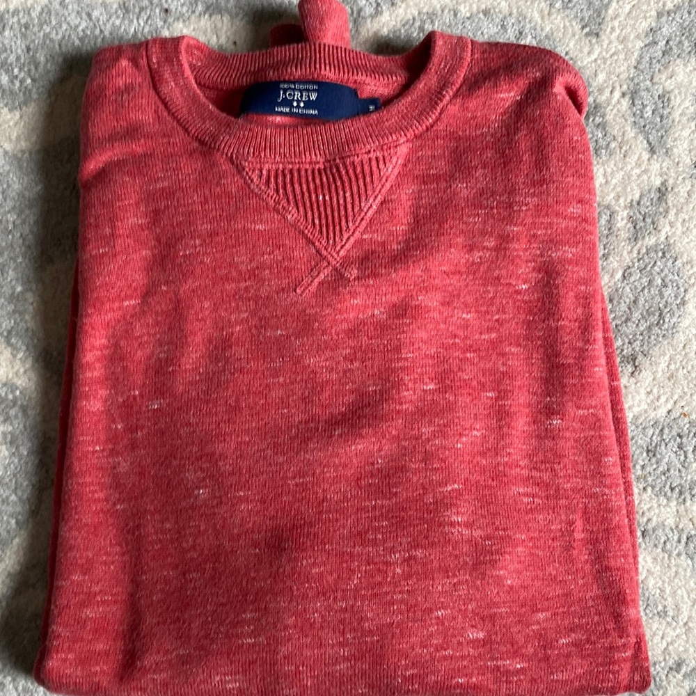 J Crew Sweater Lightweight Heather Red Size M